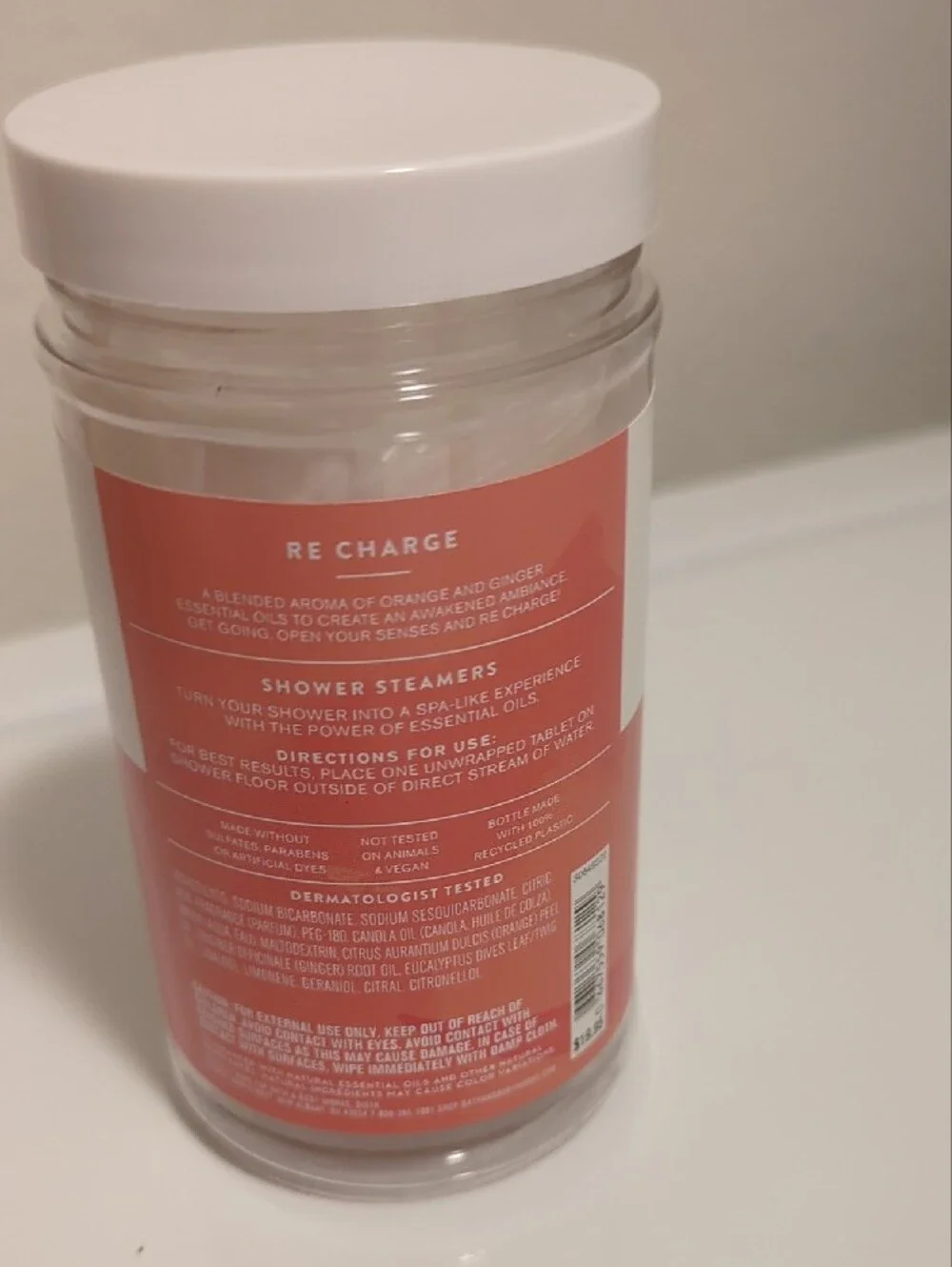 Bath & Body Works RE CHARGE Orange & Ginger Body Wash Duo with White Caps